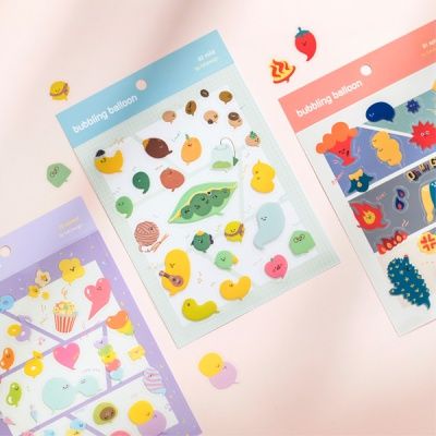 유스풀 데코 스티커_버블링 벌룬