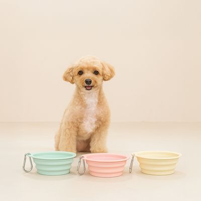 레토 산책용 실리콘 강아지 식기 물그릇 밥그릇 