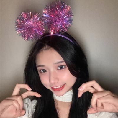 생일 파티 축하 해피벌스데이 폭죽 머리띠 2color