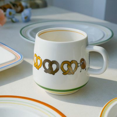 이피 프레츨 커피 라떼 스프 머그잔 컵 320ml 귀여운