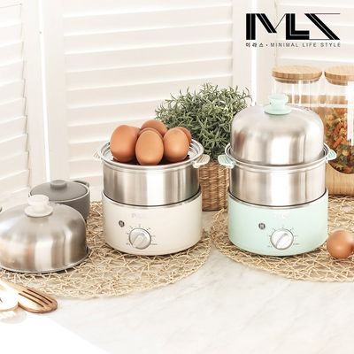 미라스 스텐2단 계란찜기 멀티쿠커 전기찜기 MS-600SA