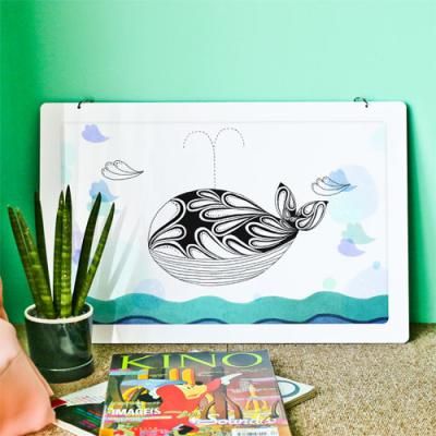 ns213-행잉액자_고래의꿈(사각가로대형)