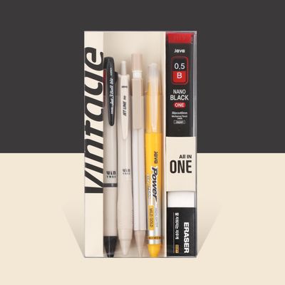 [자바] 올인원 필기구 선물세트 빈티지 7000