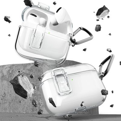 에어팟프로3 케이스 분실방지 TPU 투명 잠금기능