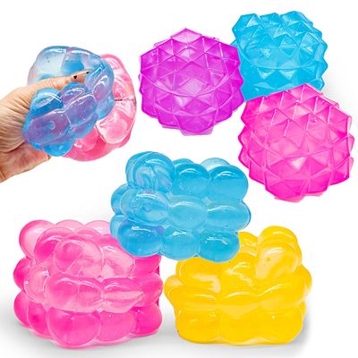 도형 큐브 텍스처볼 실리콘 말랑이 주물럭 손 장난감