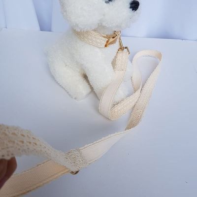 레이스 강아지 목줄 리드줄 세트 소형견용 애견용품 산책줄 반려동물 목걸이(WFLOOVK)