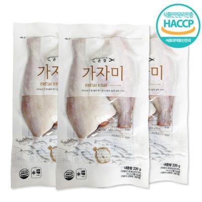 [식탁이야기] 포항 가자미 중 220g이상 (2미) X 3팩