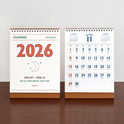 2026 루나 레트로 음력 탁상 달력 (절기 캘린더)