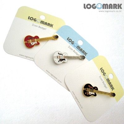 기타 뺏지(흰색, 검정색, 빨강색)