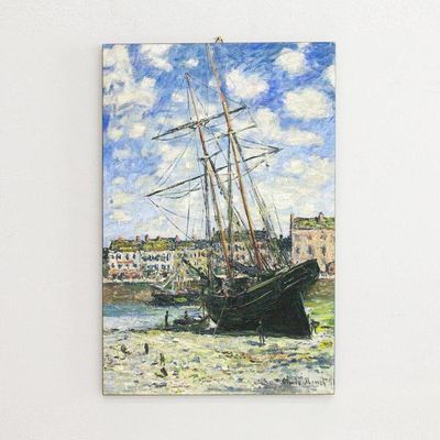 명화액자 모네 해변의 배 60x40 kisn041