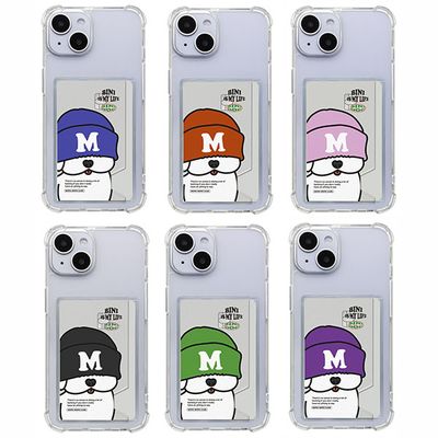 DC CASE 갤럭시A13 비니독 투카드 투명 케이스 A135