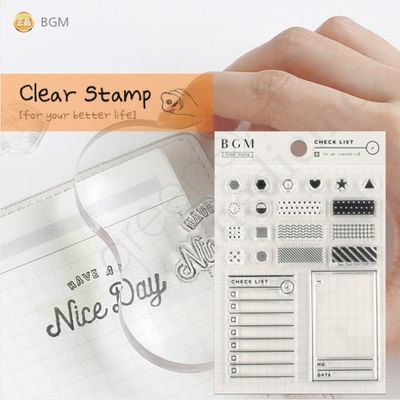 [BGM]다꾸-클리어 스탬프1(체크)/BT-CS007