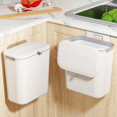 쓰레기통 걸이형 싱크대 휴지통 9.8L 화이트 N832