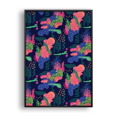 Coral neon / 일러스트 액자