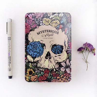 빈티지 해골 틴커버 크라프트 노트 공책