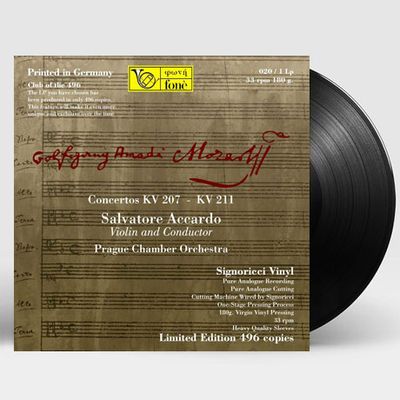 VIOLIN CONCERTOS KV 207,211/ SALVATORE ACCARDO [모차르트: 바이올린 협주곡 - 살바토레 아카르도] [180G LP]