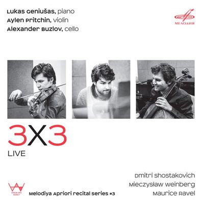 3X3 LIVE/ LUKAS GENIUSAS, AYLEN PRITCHIN, ALEXANDER BUZLOV [쇼스타코비치, 바인베르크, 라벨: 피아노 트리오]