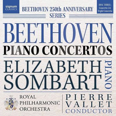 PIANO CONCERTO NO.5 & TRIPLE CONCERTO/ ELIZABETH SOMBART, DUNCAN RIDDELL, RICHARD HARWOOD, PIERRE VALLET [베토벤: 피아노 협주곡 5번 & 삼중 협주곡 - 솜바르, 리델, 하우드]