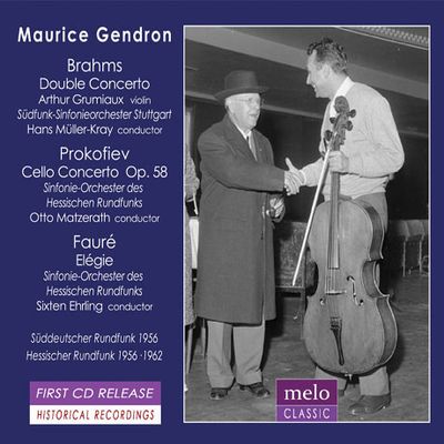 BRAHMS, PROKOFIEV, FAURE: CELLO CONCERTOS [모리스 장드롱: 1956-1962 독일 방송 레코딩]