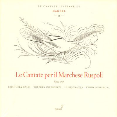 ITALIAN CANTATAS 2/ LA RISONANZA/ FABIO BONIZZONI [헨델: 이탈리아 칸타타 2집-마퀴 루스폴리를 우하여]
