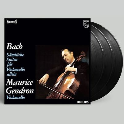 THE 6 CELLO SUITES/ MAURICE GENDRON [모리스 장드롱: 바흐 무반주 첼로 조곡 전곡집] [180G LP]