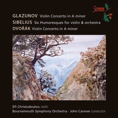 VIOLIN CONCERTOS/ EFI CHRISTODOULOU, JOHN CAREWE [글라주노프, 드보르작: 바이올린 협주곡 & 시벨리우스: 6 유모레스크]