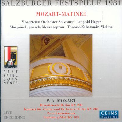 SALZBURGER FESTSPIELE 1981/ MOZARTEUM ORCHESTER SALZBURG/ LEOPOLD HAGER