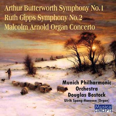 SYMPHONY NO.1 & SYMPHONY NO.2, ORGAN CONCERTO/ ULRIK SPANG-HANSSEN, DOUGLAS BOSTOCK [버터워스: 교향곡 1번, 기프스: 교향곡 2번, 아놀드: 오르간 협주곡 - 더글라스 보스톡]