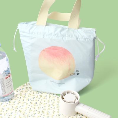 복숭아와 애벌레 보냉백 (스카이 블루)
