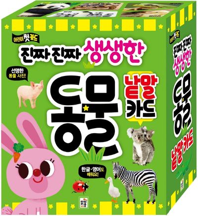 진짜진짜 생생한 동물 낱말 카드 - 교보문고