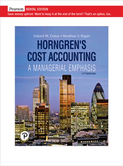 Horngren's Cost Accounting | Datar, Srikant - 교보문고
