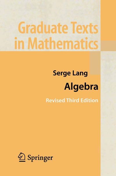 Algebra | Lang, Serge - 교보문고
