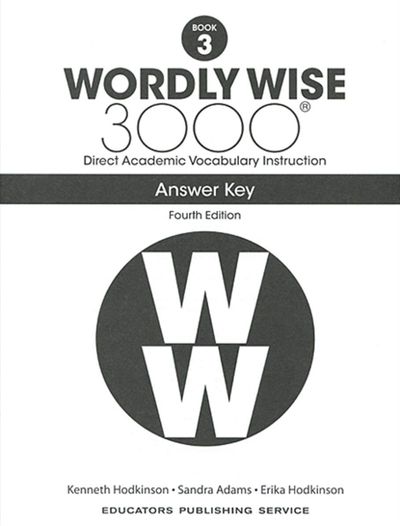 Wordly Wise 3000: Book 3 Answer Key (4/E) | Hodkinson, Kenneth