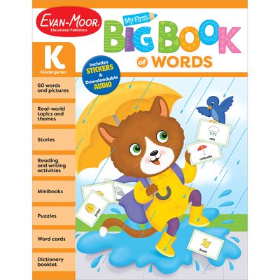 My First Big Book of Words, Grade K | Evan-Moor Educational