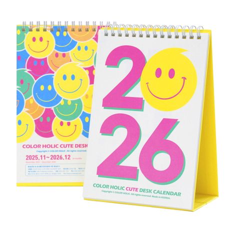 컬러홀릭 큐트 데스크 캘린더(탁상달력)(2026)(스프링)