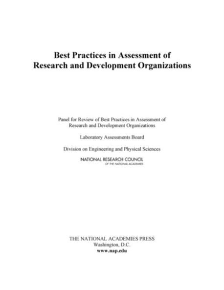 Best Practices in Assessment of Research and Development Organizations ...