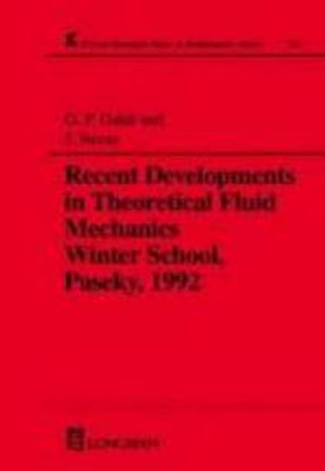 Recent Developments in Theoretical Fluid Mechanics | Galdi,G. - 교보문고