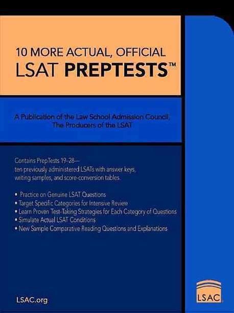 10 More, Actual Official LSAT PrepTests (PrepTests 19-28) | Law School ...