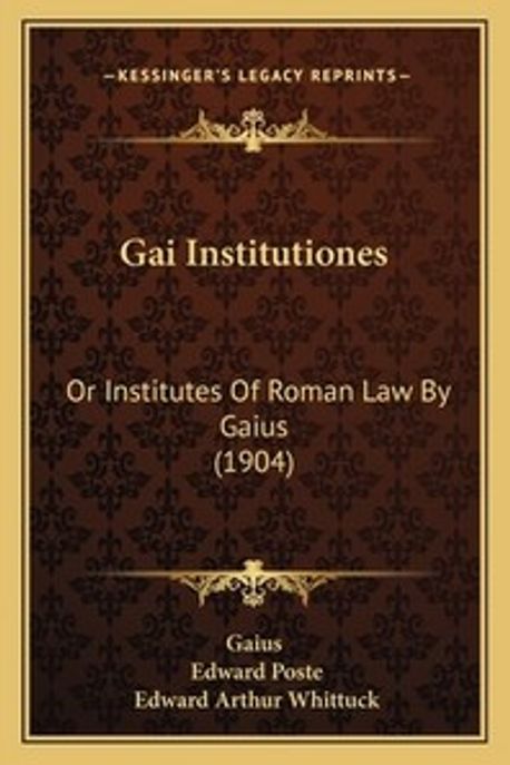 Gai Institutiones | Gaius - 교보문고