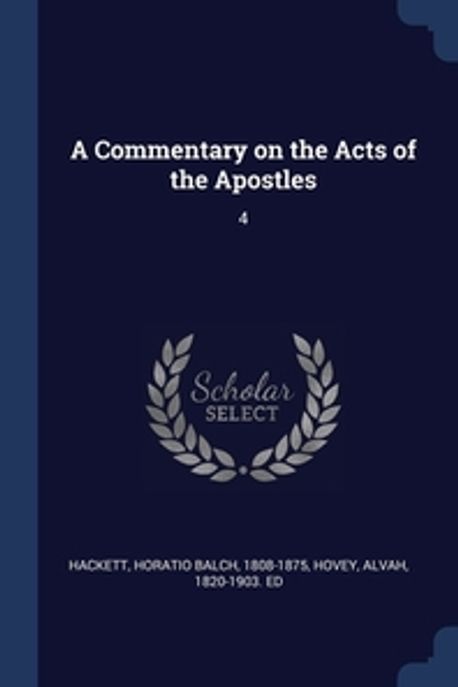 A Commentary on the Acts of the Apostles | Hackett, Horatio Balch - 교보문고