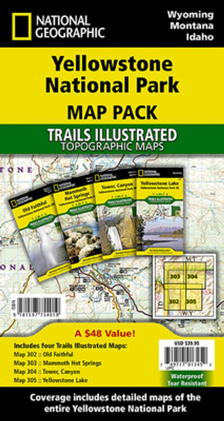 Yellowstone National Park [Map Pack Bundle] | National Geographic Maps ...