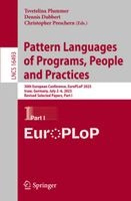 Pattern Languages of Programs, People and Practices | Preschern ...