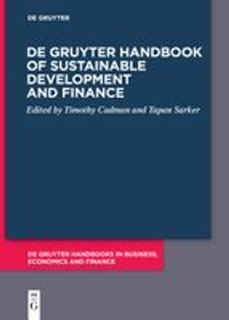 de Gruyter Handbook of Sustainable Development and Finance | Sarker ...