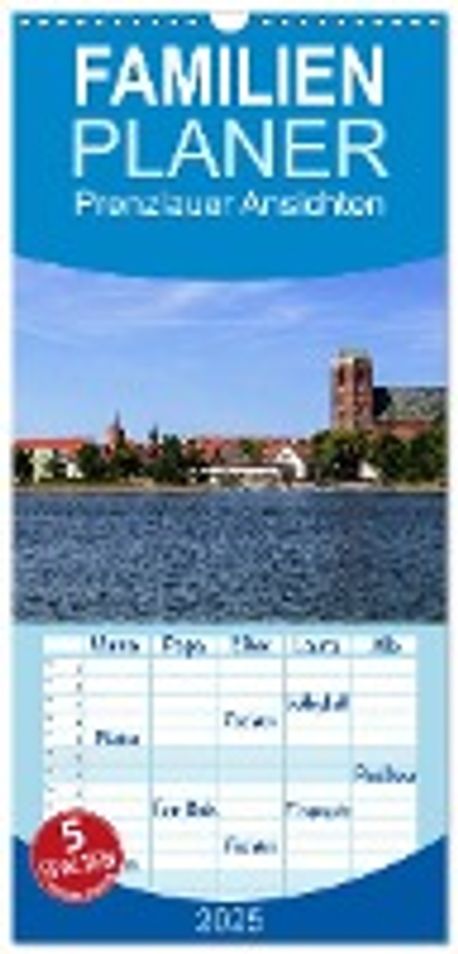 Familienplaner 2026 - 5 Spalten Wandkalender Mit Stickern