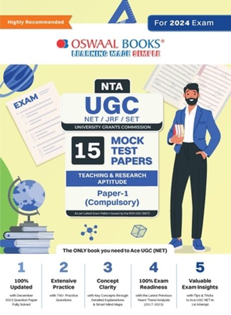 Oswaal NTA UGC NET/JRF/SET Paper-1 (Compulsory) 15 Year's Mock Test ...