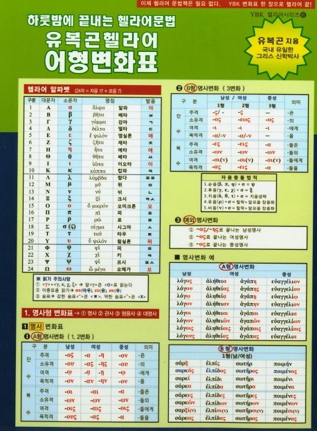 유복곤 헬라어 어형변화표 | 유복곤 - 모바일교보문고