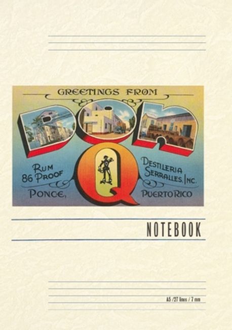 Vintage Lined Notebook Greetings from Don Q, Ponce, Puerto Rico | Found ...