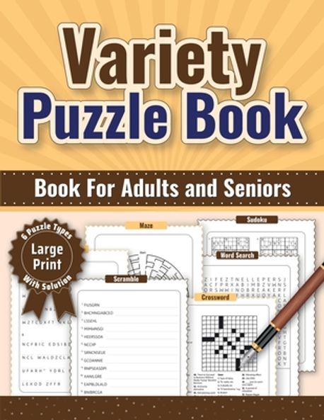 Variety Puzzle Book - Large Print for Adults &amp; Seniors | Williams ...