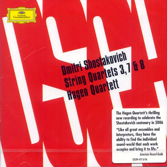 STRING QUARTETS NOS3,7,8/ HAGEN QUARTET