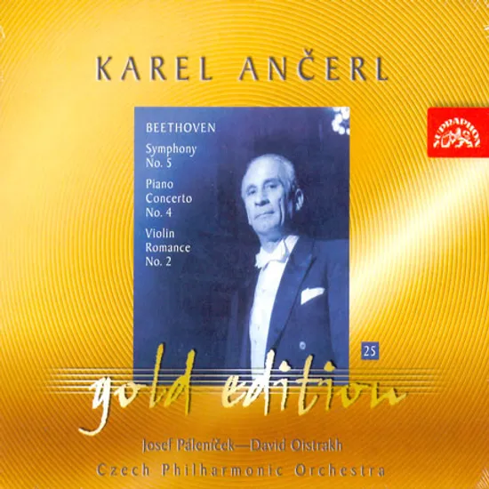 BEETHOVEN SYMPHONY NO.5 ETC/ JOSEF PALENICEK, DAVID OISTRAKH [KAREL ANCERL GOLD EDITION 25]